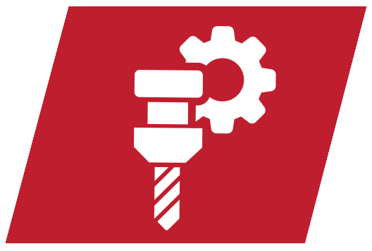 Red and white icon linking to the Machining Services page